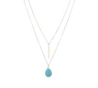LIXSAZSE Collana a strati Gocce d'acqua Forma placcata Catena delicata Catena a strati ipoallergenica in metallo Regalo di compleanno di San Per Valentino, Oro