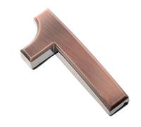 LIXSAZSE con numero civico 3D, finitura cromata, facile da leggere, decorazione per la casa e l'hotel, può essere utilizzata come numero per attrezzi da esterno, Rame, 1