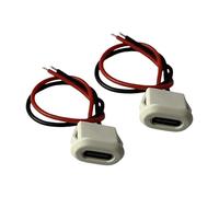 LIXSAZSE Connettore di Tipo C da 2 Pezzi/Set per compatibilità di connessione affidabile e sicura Connettore USB Tipo C ABS USB, Base Ricarica Bianca