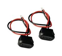 LIXSAZSE Connettore di Tipo C da 2 Pezzi/Set per compatibilità di connessione affidabile e sicura Connettore USB Tipo C ABS USB, Base Ricarica Nera