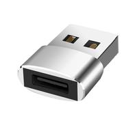 LIXSAZSE Convertitore USB Adattatori per dispositivi di conversione Sensibile Resistenza all'usura Connessione rapida Plastica Fermezza Adattatore di tipo c, Argento