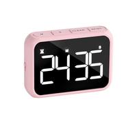 LIXSAZSE Cronometro Timer Con Tre Livelli Di Luminosità Regolabili ABS Per Timer Per Il Conto Alla Rovescia Con Formagnet Timer Di Reset Con Pulsante, rosa