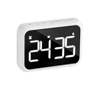 LIXSAZSE Cronometro Timer Con Tre Livelli Di Luminosità Regolabili ABS Per Timer Per Il Conto Alla Rovescia Con Formagnet Timer Di Reset Con Pulsante, bianco