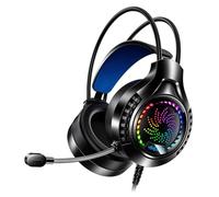 LIXSAZSE Cuffie da gioco cablate Microfono girevole USB 5V Auricolari antiruggine Ascolto di musica per interni Cuffie da gioco