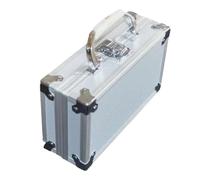 LIXSAZSE Custodia per il trasporto di gettoni numerici, scatola di immagazzinaggio compatta in lega alluminio, contenitore portatile per l'organizzazione del gioco d'azzardo,