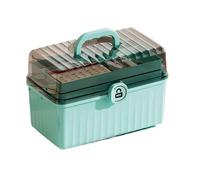 LIXSAZSE Custodia portatile pillole per l'archiviazione di sicurezza Conveniente custodia in plastica Pillole che sigillano le delle prestazioni, Blu extra large, 32 * 18 * 22