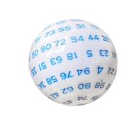 LIXSAZSE Dadi in acrilico per giochi di ruolo D100 Accessorio per giochi poliedrici compatti Avventure in movimento Realizzati acrilico robusto Gioco, Blu, 48 mm