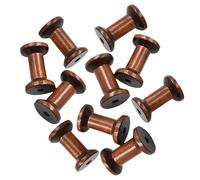LIXSAZSE di filo in legno per artigianato, rocchetti per tessitura, comode 10 pezzi, articoli per cucito, catene e molti altri articoli. di filo in legno per, Caffè, 5.2 cm x 3.5 cm