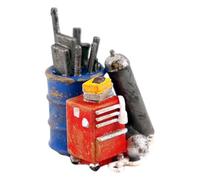 LIXSAZSE Diorama 1/64 Scenario Modello Accessori Bambole Giocattoli Paesaggi con scene in miniatura Kit di costruzione di modellini Architettura in miniatura resina Kit costruzione treni