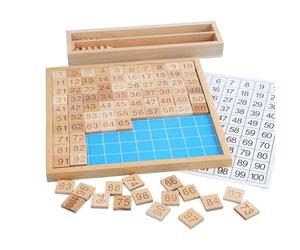 LIXSAZSE Divertente e coinvolgente gioco da tavolo in legno da cento, giocattolo per l'apprendimento della matematica per bambini, immaginazione e potenziamento delle capacità pratiche, giocattolo per