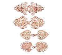 LIXSAZSE Fermagli per spille per maglioni senza sforzo con clip pieghevoli per cardigan e scialli, opzioni di gioielli progettati per abiti con mantelli medievali, fermagli per, Oro rosa