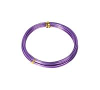 LIXSAZSE Filo di alluminio Cavo da 150 cm di resistenza solida fai-da-te Bella migliore plasticità Corrosione Linea Negozio Per cultura del vaso fatto a mano, Viola, 1.5 mm