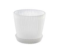 LIXSAZSE Fioriera Portatile per Tutte Le Piante Vasi da Fiori Decorativi in plastica Leggeri e Facili da trasportare Vaso per Piante Vaso Bonsai, Trasparente, Pentola S+Vassoio S