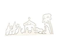 LIXSAZSE Fustelle riutilizzabili per album di ritagli - Modelli anticorrosione per gli appassionati del fai da te Fustelle natalizie in acciaio al carbonio con Gesù