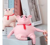 LIXSAZSE Giocattolo Antistress Elastico Maiale Rosa Rilassante e Comodo da Quando spreme Il Maiale TPR Giocattolo Antistress da spremere, 25 * 22 cm