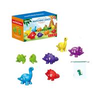 LIXSAZSE Giocattolo educativo in età prescolare Impara le lettere ABC con i dinosauri Abbinamenti di lettere ABC in ABS per regalo prescolare per bambini, numero