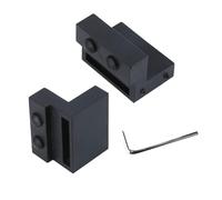 LIXSAZSE Impedisci alle ruote di scivolare fuori dai binari con il set di fermi per porte da fienile in lega zinco resistente che aiuta la porta a muoversi silenziosamente.