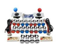 LIXSAZSE Kit joystick fai da te per giochi arcade a 2 giocatori con scheda USB a ritardo zero, kit joystick e pulsanti arcade 2 giocatori per Android e Linux.