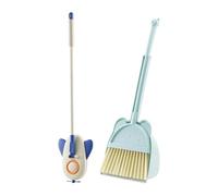 LIXSAZSE Kit scopa e paletta per bambini, strumento di addestramento delicato e compatto per bambini, strumento di addestramento base per far finta pulire il set scopa e paletta.