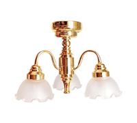 LIXSAZSE Lampada a sospensione per casa delle bambole, decorazioni per la casa, regali, lampadario in miniatura Per unico fatto a mano per cucina, sala da pranzo, lampadario in , Stile