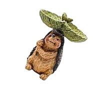 LIXSAZSE Mangiatoia per uccelli in resina Animali antichi Statua Bagno Uccelli Strumento per l'alimentazione Ornamento per la decorazione di miniature all'aperto da giardino, Riccio