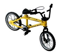 LIXSAZSE Mini bicicletta giocattolo pressofusa, divertente aggiunta da usare come decorazione per torte, aggiungendo un tocco di stravaganza alle celebrazioni, Giallo, 11x8cm