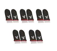 LIXSAZSE Mobile Game Fingertip Sleeve Touch Screen Antiscivolo Resistente al sudore Coperture da gioco traspiranti Guanti da gioco in fibra d'argento, No.02