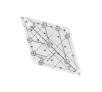 LIXSAZSE Modello per trapuntatura a diamante da 60 gradi, righello trasparente leggero, scelta fantastica per quilter di livello intermedio che cercano