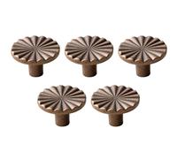 LIXSAZSE Ottone di 5 maniglie per cucina e maniglie per cassettiera in ottone, maniglia per porta in lega di zinco, pomello per cucina, bagno, cassetto, digitare+2