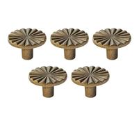 LIXSAZSE Ottone di 5 maniglie per cucina e maniglie per cassettiera in ottone, maniglia per porta in lega di zinco, pomello per cucina, bagno, cassetto, digitare+1