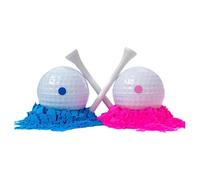 LIXSAZSE Palline da golf esplosive a tema golf, idea per la presentazione del neonato, con polvere rosa o blu contrassegnata da puntini rimovibili per il divertimento, regalo per