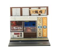 LIXSAZSE Parcheggio diorama in Per scala 1/64 con luci a LED e delicati dettagli di edifici e strade che aumentano il realismo e il valore ornamentale del modello. I modelli di, Ristorante barbecue