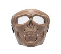 LIXSAZSE Per Maschera da bicicletta resistente per bloccare i raggi ultravioletti e l'abbagliamento Occhiali da moto resistenti all'usura Per Maschera moto teschio, kaki-A