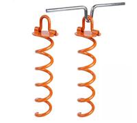 LIXSAZSE Picchetti per trampolino Picchetti per fissaggio a spirale Picchetti per trampolini per capannone da giardino Picchetti per cortile anteriore con strumento rotante, 2 pezzi