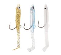 LIXSAZSE Piccola esca da pesca per anguille, esca morbida efficace con amo | in plastica morbida affidabile, adatta a tutti i pescatori, artificiale per pesci, non facile da distinguere, vero o falso.