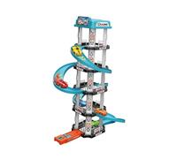 LIXSAZSE Pista da corsa per auto da gioco, divertente gioco interattivo per ragazzi e ragazze che imparano attraverso l'assemblaggio creativo, può incoraggiare i bambini a, 62 pezzi