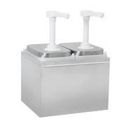 LIXSAZSE Pompa erogatrice manuale per salsa, bottiglia per condimento, grande capacità, facile da usare, per bevande da ristorante in casa Pompa erogatrice manuale per salsa, bottiglia per condimento