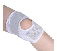 LIXSAZSE Protezione per articolazioni di Supporto del Ginocchio Donna Pressurizzata Traspirante Fascia Fissa Elastica Corsa Escursionismo Alpinismo Sport, Bianco/Piede Sinistro/M