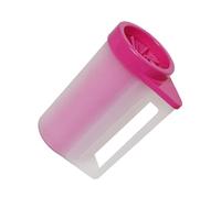 LIXSAZSE Pulitore per zampe di animali portatile e pratico per un comodo pulitore per zampe di cane portatile in PP per animale domestico Maniglia per rondella per cane, Rosa L