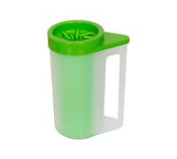 LIXSAZSE Pulitore per zampe di animali portatile e pratico per un comodo pulitore per zampe di cane portatile in PP per animale domestico Maniglia per rondella per cane, Verde L