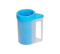 LIXSAZSE Pulitore per zampe di animali portatile e pratico per un comodo pulitore per zampe di cane portatile in PP per animale domestico Maniglia per rondella per cane, Blu M