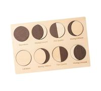 LIXSAZSE Puzzle di blocchi di legno per l'apprendimento precoce. Puzzle delle fasi lunari. Incoraggia l'interazione familiare e l'impegno cognitivo. Blocco legno per la cognizione della .