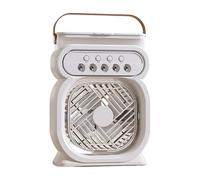 LIXSAZSE Raffreddatore d'aria portatile con luce notturna a LED, serbatoio di grande capacità, vento morbido, luci notturne a sette colori, mini raffreddatore d'aria per domestico in ABS, bianco