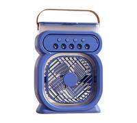 LIXSAZSE Raffreddatore d'aria portatile con luce notturna a LED, serbatoio di grande capacità, vento morbido, luci notturne a sette colori, mini raffreddatore d'aria per domestico in ABS, blu