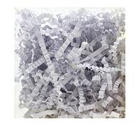 LIXSAZSE Rafia Erba Riciclabile Festival Elegante Carta sminuzzata Forniture per l'imballaggio di coriandoli fai-da-te accattivanti per l'aula scolastica, bianca