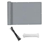 LIXSAZSE Rete per Recinzione per la Privacy Durevole, per Esterni, Resistente al Sole e al Vento, per rifugi in Giardino, per balconi, per recinzioni Commerciali e per Ponti, Grigio, 3x0.9 m