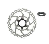 LIXSAZSE Rotore del Freno a Disco con Blocco Centrale per Biciclette in Acciaio Inossidabile Accessori per rotori di dissipazione di Calore anticorrosivi sostituibili, 160 mm