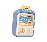 LIXSAZSE Salvadanaio elettronico versatile con funzioni di sicurezza tramite password per bambini che imparano a risparmiare denaro a livello internazionale, Blu, 14.5x11.5x25 cm