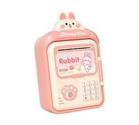 LIXSAZSE Salvadanaio elettronico versatile con funzioni di sicurezza tramite password per bambini che imparano a risparmiare denaro a livello internazionale, Rosa, 14.5x11.5x25 cm