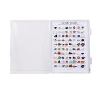 LIXSAZSE Scatola per la raccolta di gemme Kit di rocce e minerali Strumento educativo per bambini dagli 8 ai 12 che amano le rocce Decorazione Scatola per la raccolta e gemme per